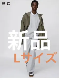 ユニクロ c グレー スウェットワイドパンツ Lサイズ