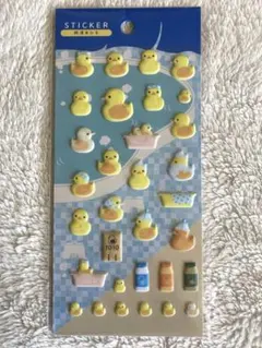 【新品】銭湯あひる　ステッカー　ぷくぷくシール