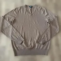 紳士UNIQLO ユニクロ茶色Vネックセーター S