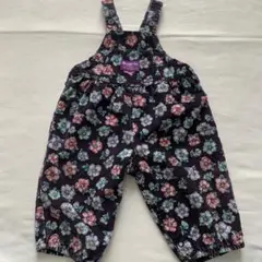 最終お値下げ★オシュコシュ　オーバーオール　花柄12M パープルタグ