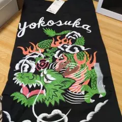 yokosukaスカジャン風 ドラゴン グラフィックTシャツ ブラック XLのサムネイル