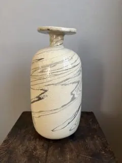 瀬戸　水野達三作　練り込み花瓶 陶器 練り込み花瓶 水野達三 未使用 - メルカリ
