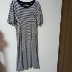 Dazy ボーダー カットソーワンピース 半袖 XL