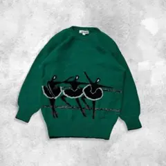 【セール中】90s vintage ニット セーター グリーン 古着 アメカジ