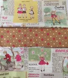 ☆アメリカンカントリー な男の子と女の子柄　 YUWA レトロな水玉柄　3枚入