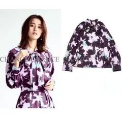 新品　ルーニィ　ボウタイブラウス　総柄　花柄　リボンのサムネイル