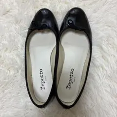 Repetto ブラック バレエシューズ - メルカリ