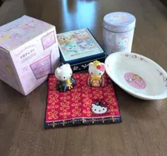 ハローキティ 小物セット　3段チェスト　ひな人形　ハンカチ