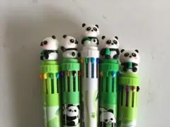 【パンダ10色ボールペン×5本セット】お子様・誕生日・記念日・プレゼント・贈り物