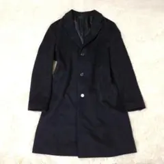 高級生地　ユニクロ　ウールカシミアチェスターコート　大きいサイズ　XL　黒