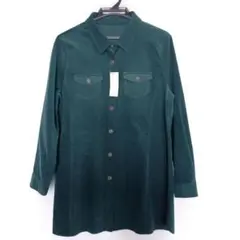 65 緑色の長袖ブラウス　M 新品