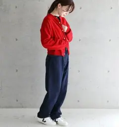 【お値下げ中】ダントン　ウール100% カーディガン　赤　36