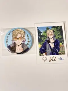 ツイステ展 ヴィル 缶バッジ カード