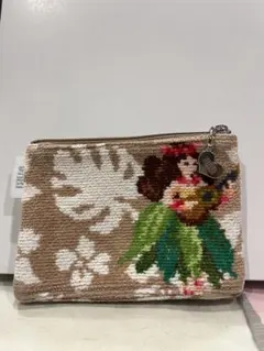 フェイラー　✨フラダンス刺繍小型ポーチ