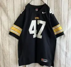 1142 NIKEナイキNFLアイオワカレッジゲームシャツTシャツ刺繍USA古着