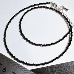 サービス品＊ブラックスピネルのシンプルなネックレスt38