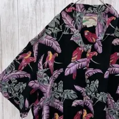 【ヴィンテージ・90’s】パラダイス ファウンド アロハシャツ 鳥柄 半袖のサムネイル