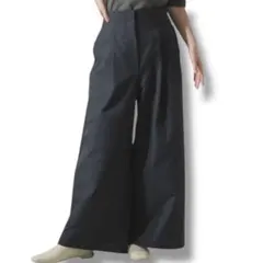【未使用級】Demi-Luxe BEAMS ハイウエストワイドタックパンツ 36