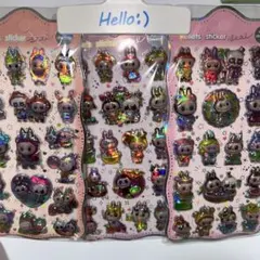 大人気 ラブブ ボンボンドロップシール オーロラシール3枚入セット