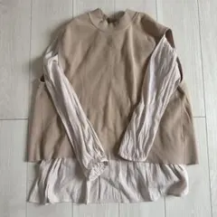 ルクールブラン　ベスト付きブラウス
