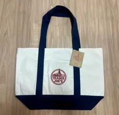 TRADER JOE'S トートバッグ ホワイト/ネイビーのサムネイル