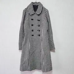 【LOVE OTHER】（S）ハウンドトゥース柄ダブルブレストロングコート/総柄のサムネイル