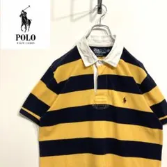超人気❗️ラルフローレン　ワンポイントロゴポロシャツ　L90s刺繍古着希少レア半袖