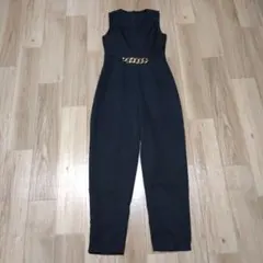 【週末セール】シーイン　SHEIN　サロペット　ノースリーブ　黒　ブラック　Sのサムネイル