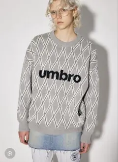 umbro ダイヤモンドパターン セーター グレー