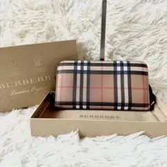 30【極美品BURBERRY 二つ折り財布 長財布 - メルカリ