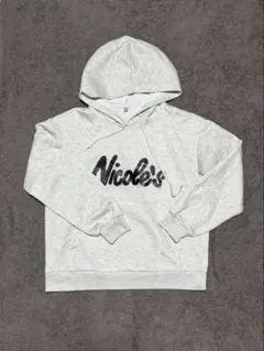 Nicole's ロゴプリント プルオーバーパーカー ホワイト