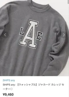 お買得‼︎SHIPS any: 【ウォッシャブル】ジャカード カレッジ セーター◇