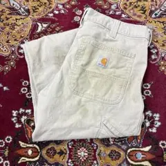 カーハート ダック ワーク ペインターパンツ 32×30 アイボリー