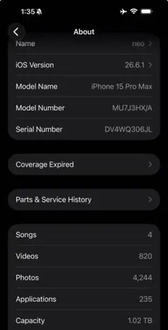 iPhone 15 Pro MAX 1 TB SIMフリー