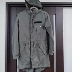 カーキ フード付き モッズコート ミリタリー風