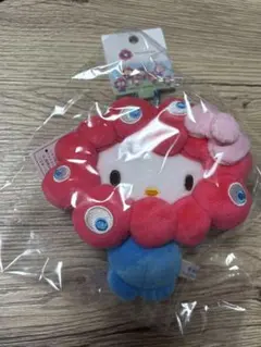 万博限定　ミャクミャクキティ　なりきりぬいぐるみ　カラビナ　サンリオ　ピンク