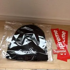 【人気】Supreme×New Era Box Logo Beanie ブラック