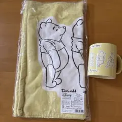 Disney くまのプーさん フェイスタオル、マグカップセット