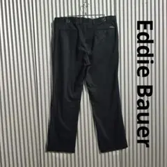 Eddie Bauer スラックストラウザー パンツ 黒 ブラック サイドゴム調