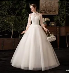 送料無料 未使用 プリンセス ウエディング ドレス 11号 L (WA1037)