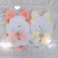 b.204 ぬい服 12cm ちびぐるみ 着ぐるみ オレンジ ねこ