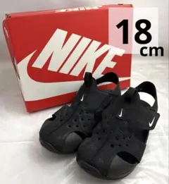 NIKE キッズ マジックテープサンダル 18cmブラック　スポーティーのサムネイル