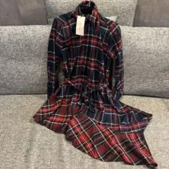 ZARA WOMAN チェック柄シャツワンピース 長袖