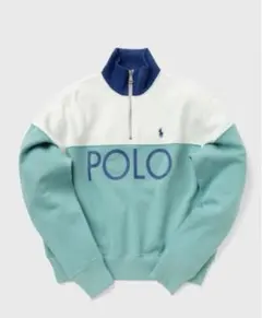 激レア‼️美品♡ラルフローレン♡Half Zip スウェット　裏起毛　ビッグロゴ
