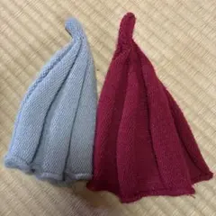 グレー・ワインレッド ニット帽セット　2個