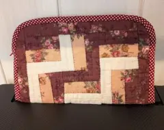 ログキャビンの手さげバッグ。パッチワーク ハンドメイド ログキャビンの手さげバッグ。」パッチワーク ❁ ハンドメイド - メルカリ