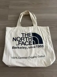 THE NORTH FACE トートバッグ オーガニックコットン　ネイビーロゴ