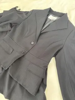 ぶらっくストライプ ビジネススーツ パンツスーツ上下 クレセリア