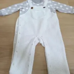 キッズズー Kid's zoo ボアサロペット風 ロンパース カバーオール 80