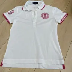 23区 GOLF ゴルフ シャツ 白ピンク 半袖ポロシャツのサムネイル